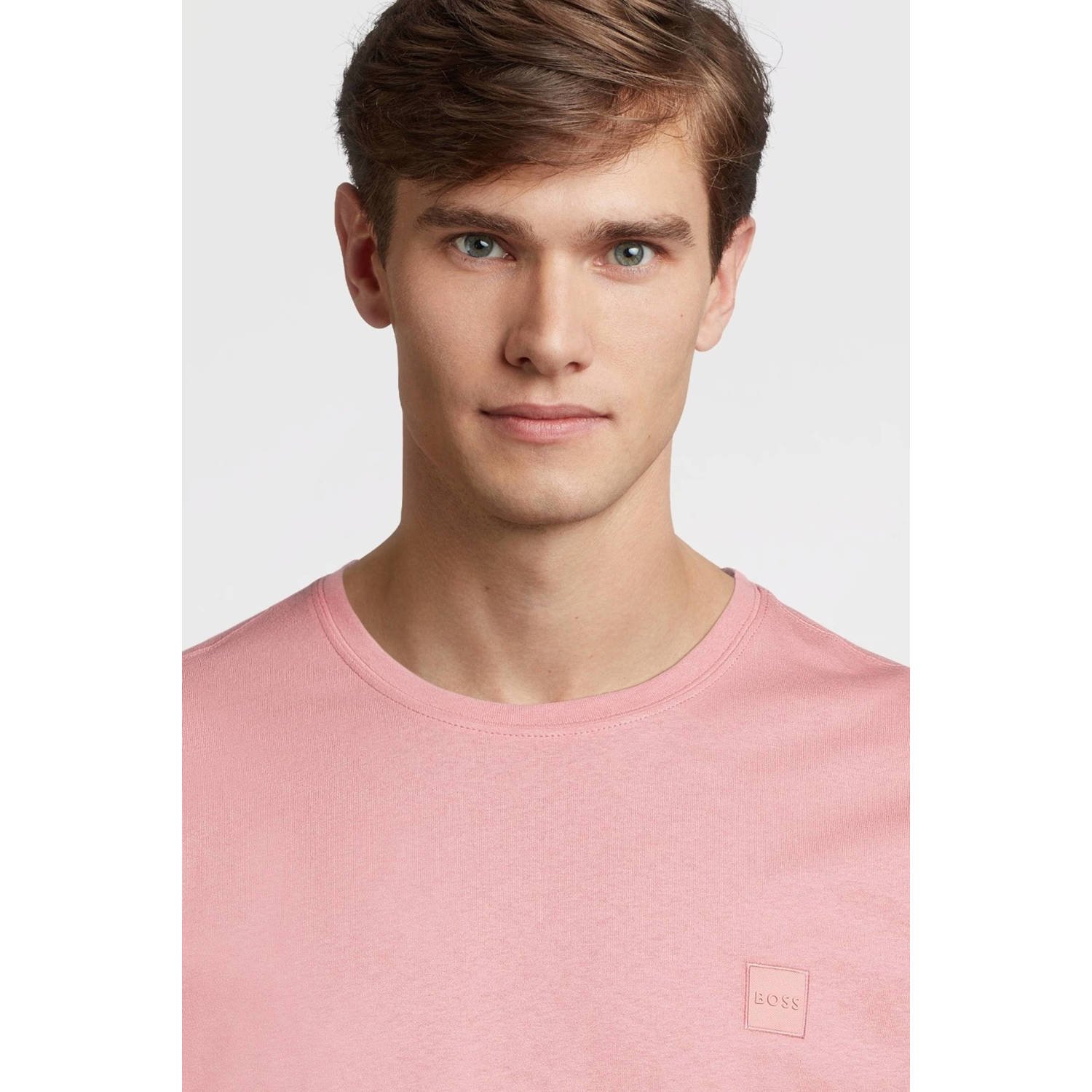 BOSS regular fit T-shirt TALES open pink