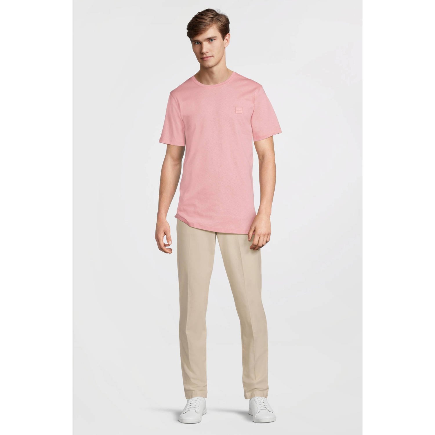 BOSS regular fit T-shirt TALES open pink