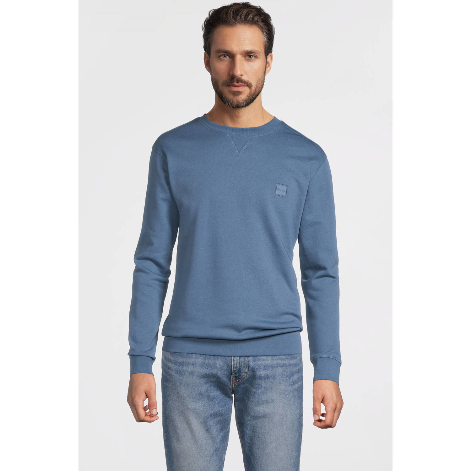 Boss Orange Sweatshirt met labelbadge model 'Westart'