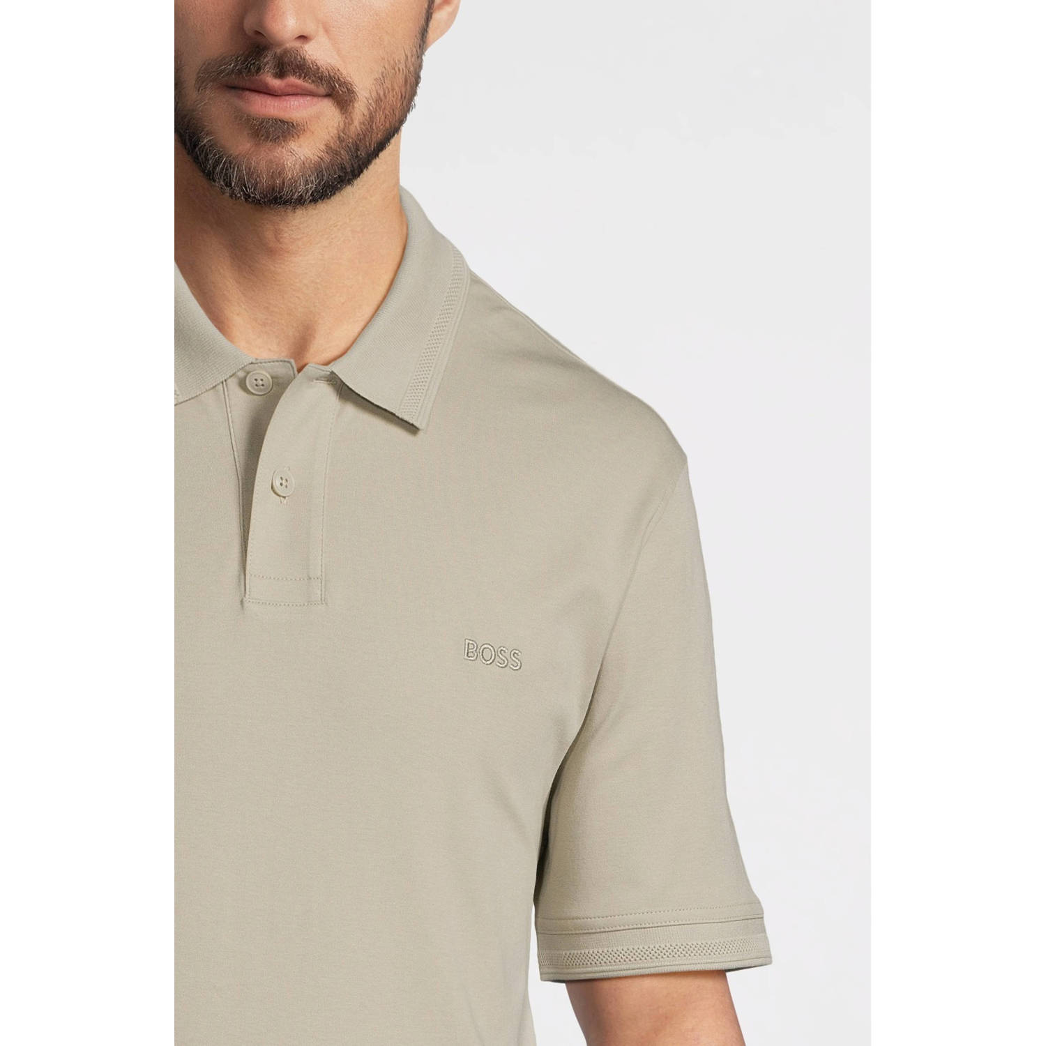 BOSS regular polo beige