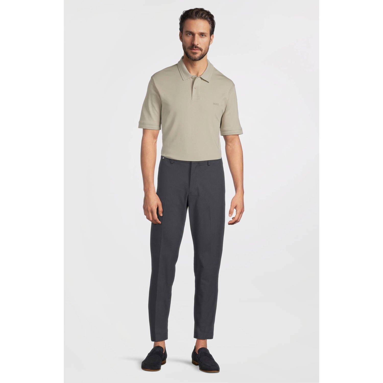 Boss Orange Regular fit poloshirt met labelstitching model 'Interlock'