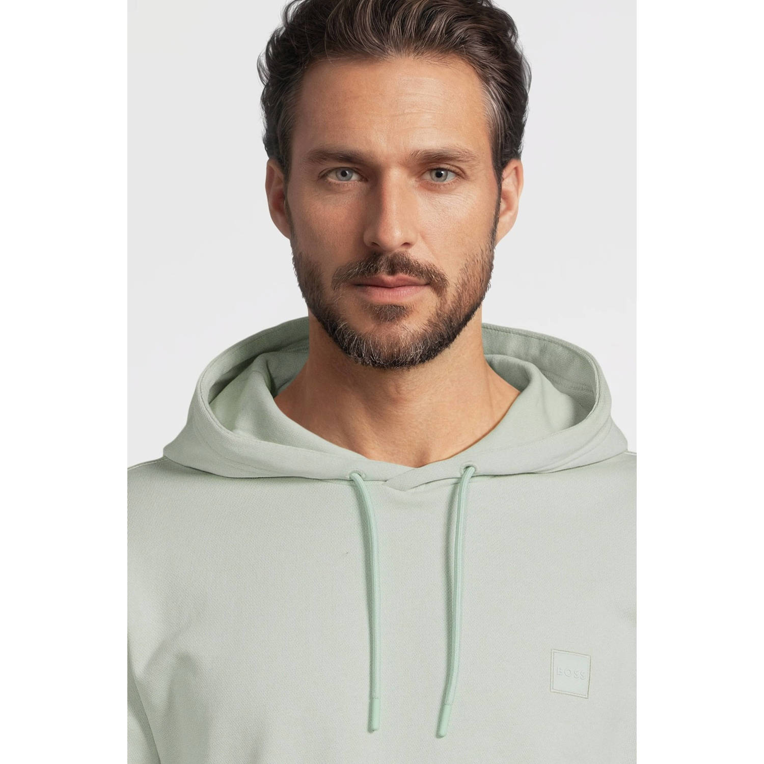 BOSS hoodie Wetalk open blue