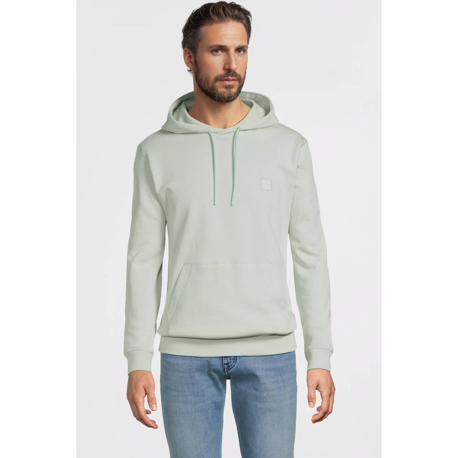 BOSS hoodie Wetalk open blue