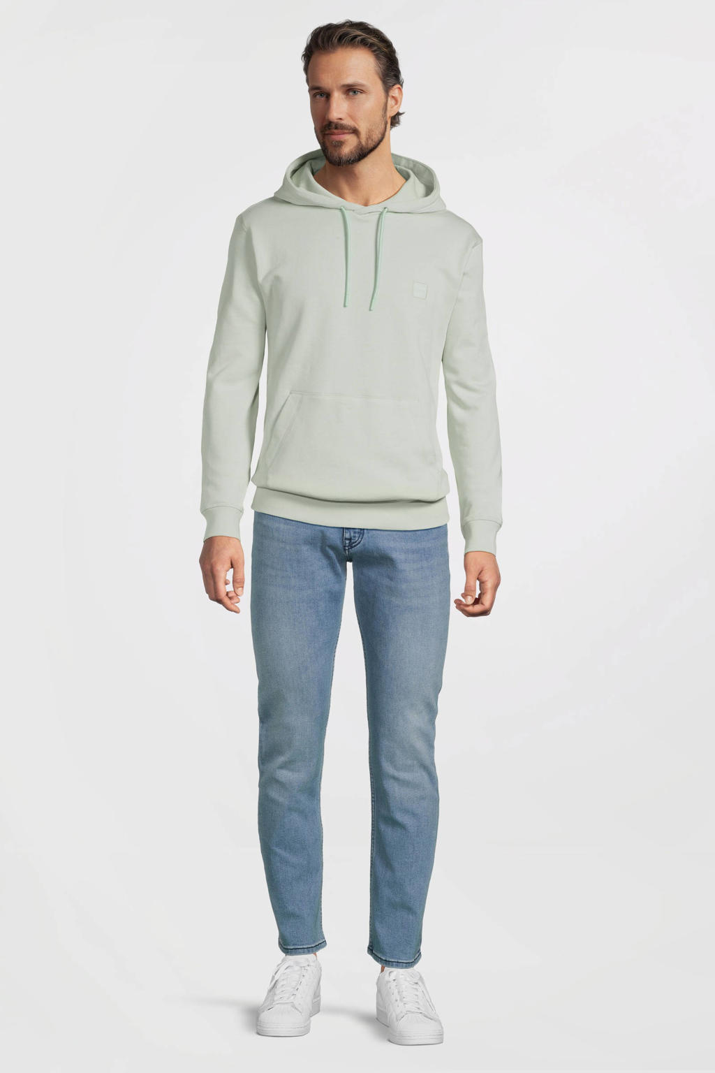 BOSS hoodie Wetalk open blue