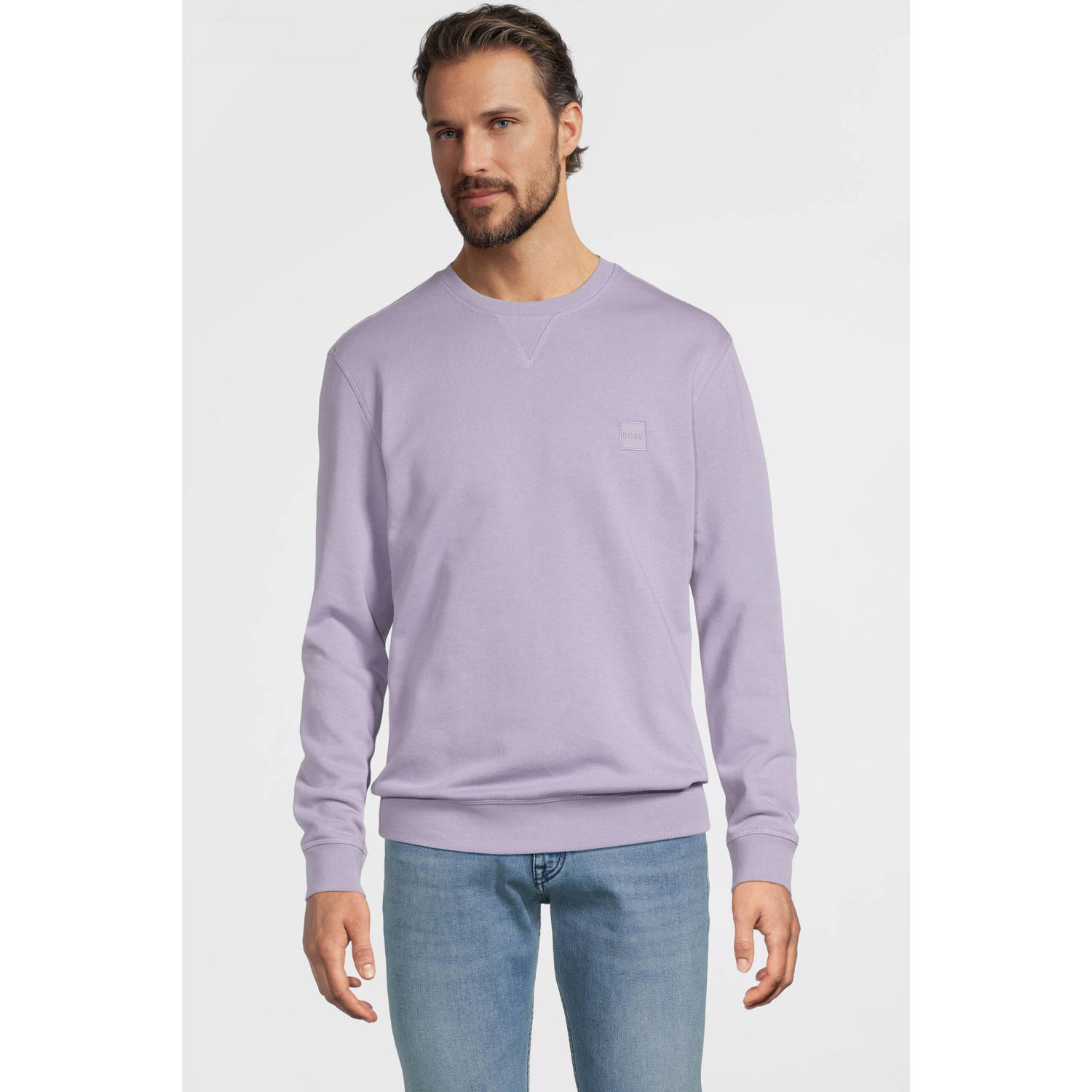 Boss Orange Sweatshirt met logodetail model 'Westart'