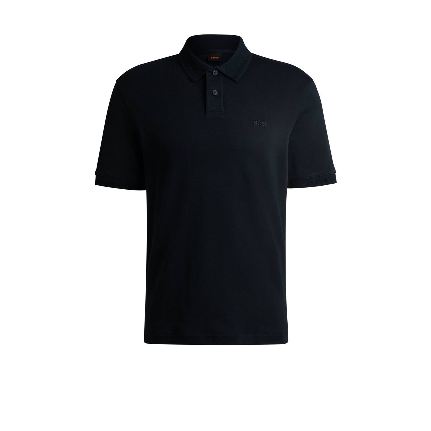 Boss Orange Regular fit poloshirt met labelstitching model 'Interlock'