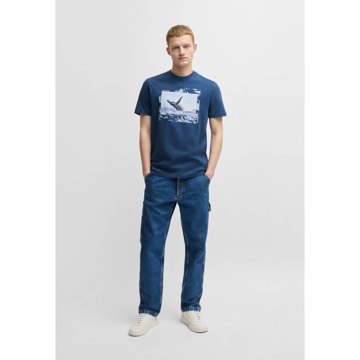 BOSS T-shirt blauw