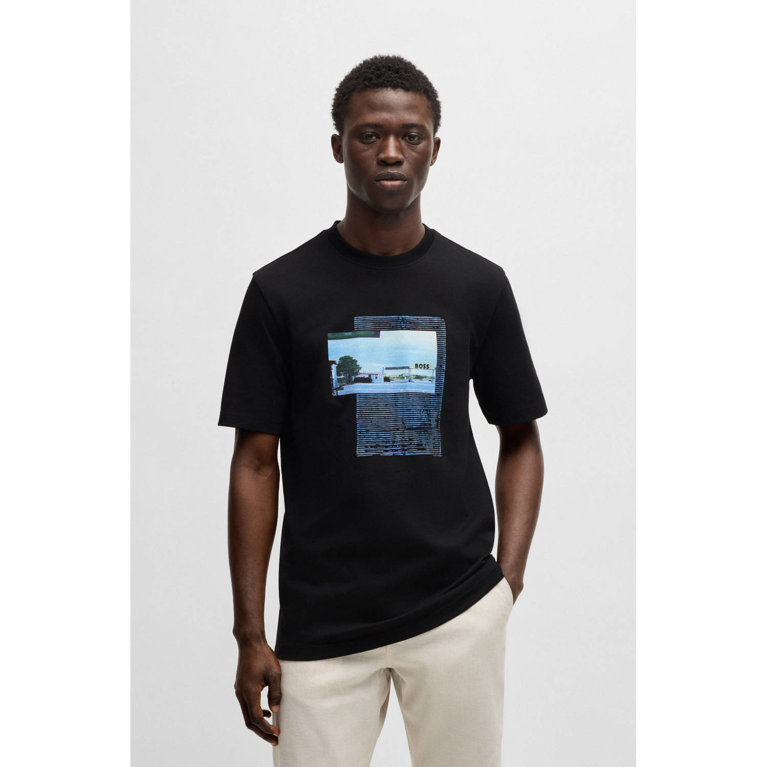 Boss Orange T-shirt met labelprint