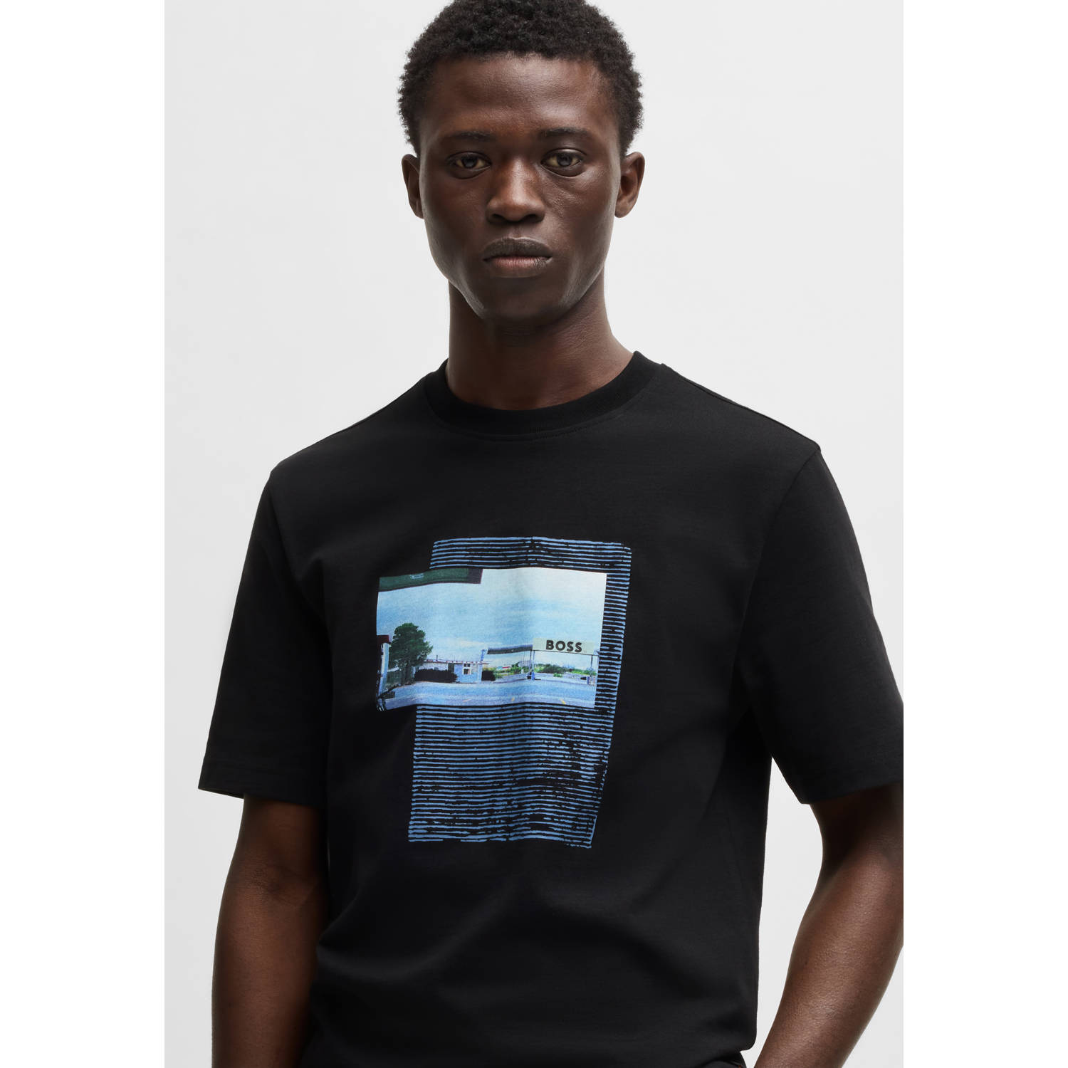 BOSS T-shirt zwart