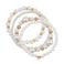 Life of Bulu armband met parels - goudkleurig (set van 4)