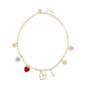 ketting met bedels goudkleurig
