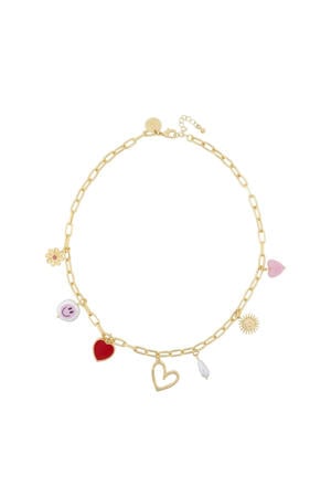 ketting met bedels goudkleurig