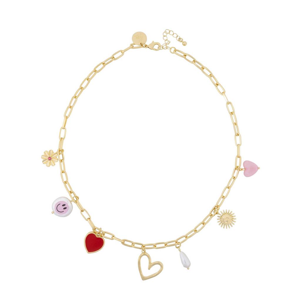Life of Bulu ketting met bedels goudkleurig