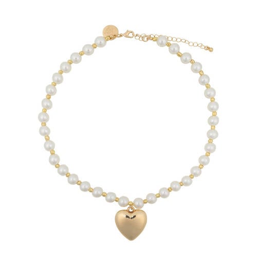 Life of Bulu parelketting met hart goudkleurig afbeelding