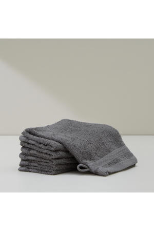 washand basic donkergrijs (set van 6) (15x20 cm)
