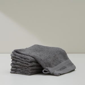 washand basic donkergrijs (set van 6) (15x20 cm)