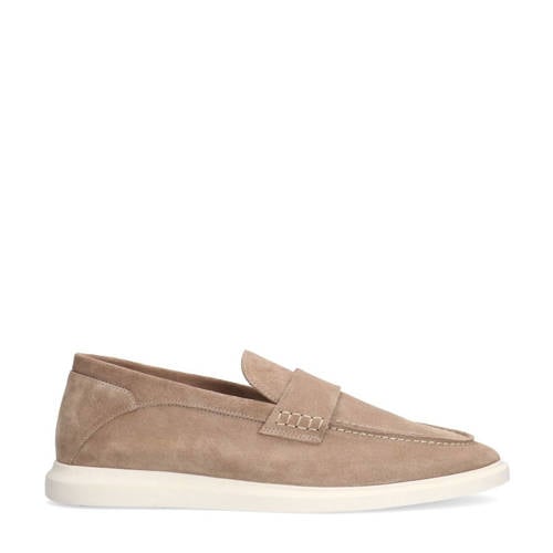 Manfield suède loafers beige afbeelding
