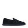 Manfield suède loafers zwart