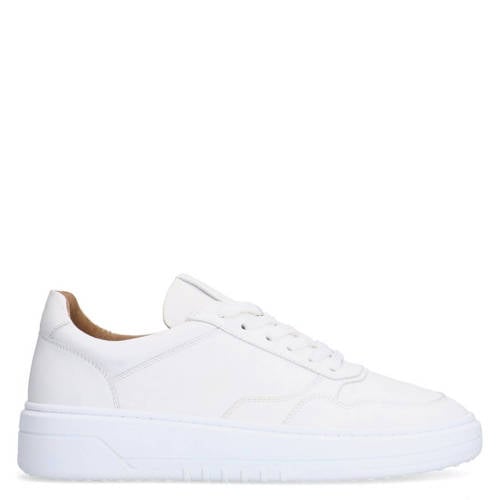 Manfield leren sneakers wit afbeelding