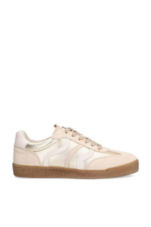 leren sneakers goud