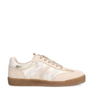 leren sneakers goud