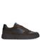 Manfield leren sneakers donkerbruin