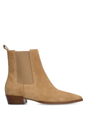 suède chelsea boots beige