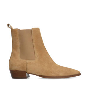   suède chelsea boots beige