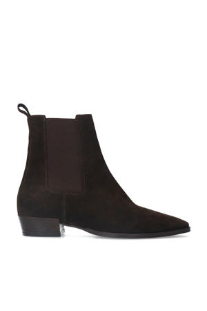 suède chelsea boots donkerbruin
