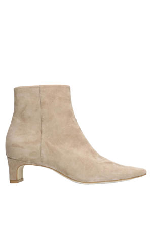 suède enkellaarzen beige