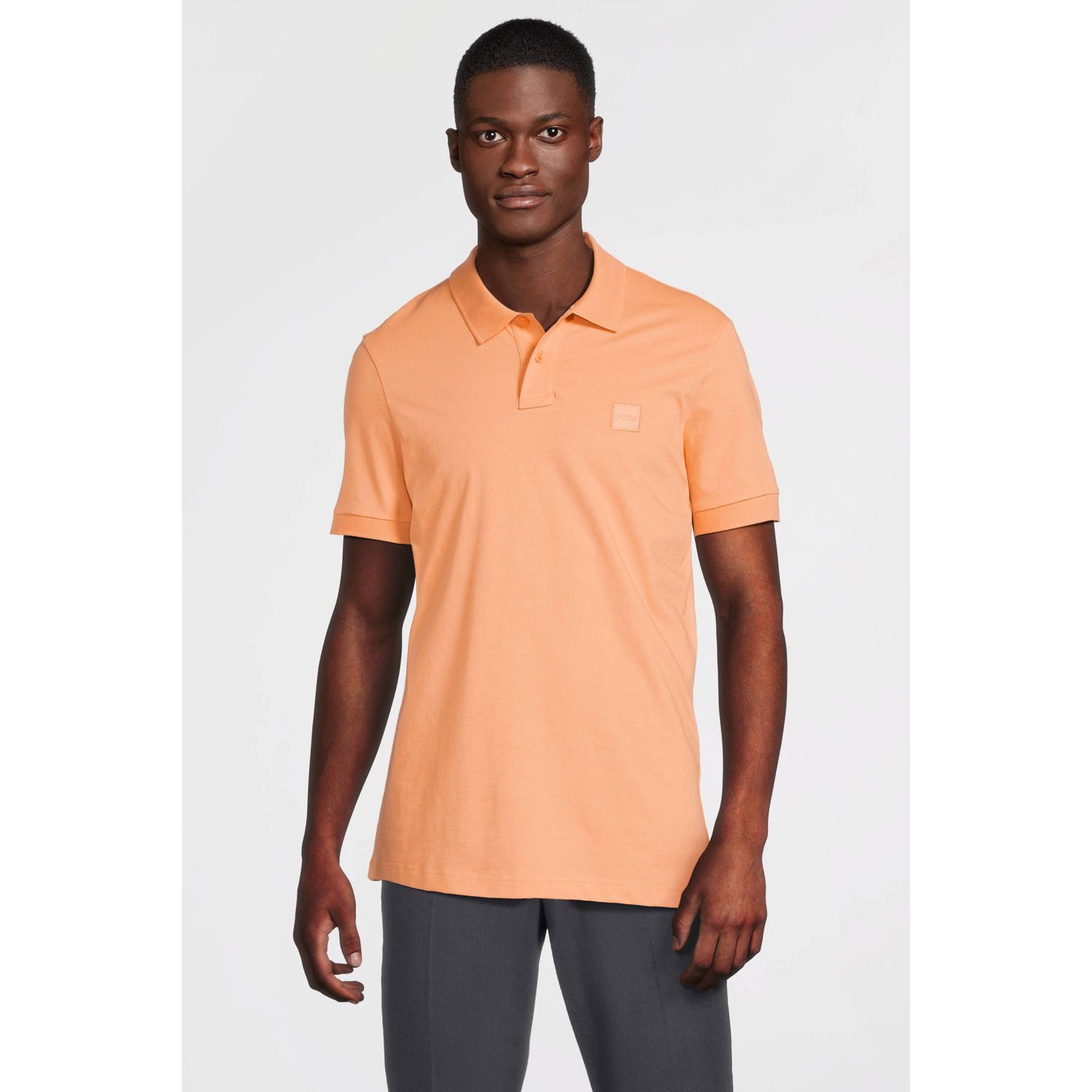 Hugo Boss Korte Mouw Polo Shirt Collectie Lente Zomer Orange Heren