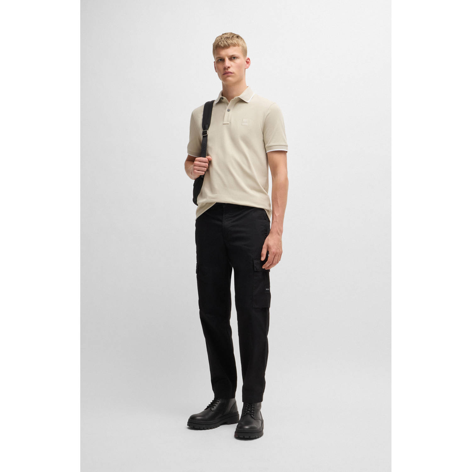 BOSS slim polo beige