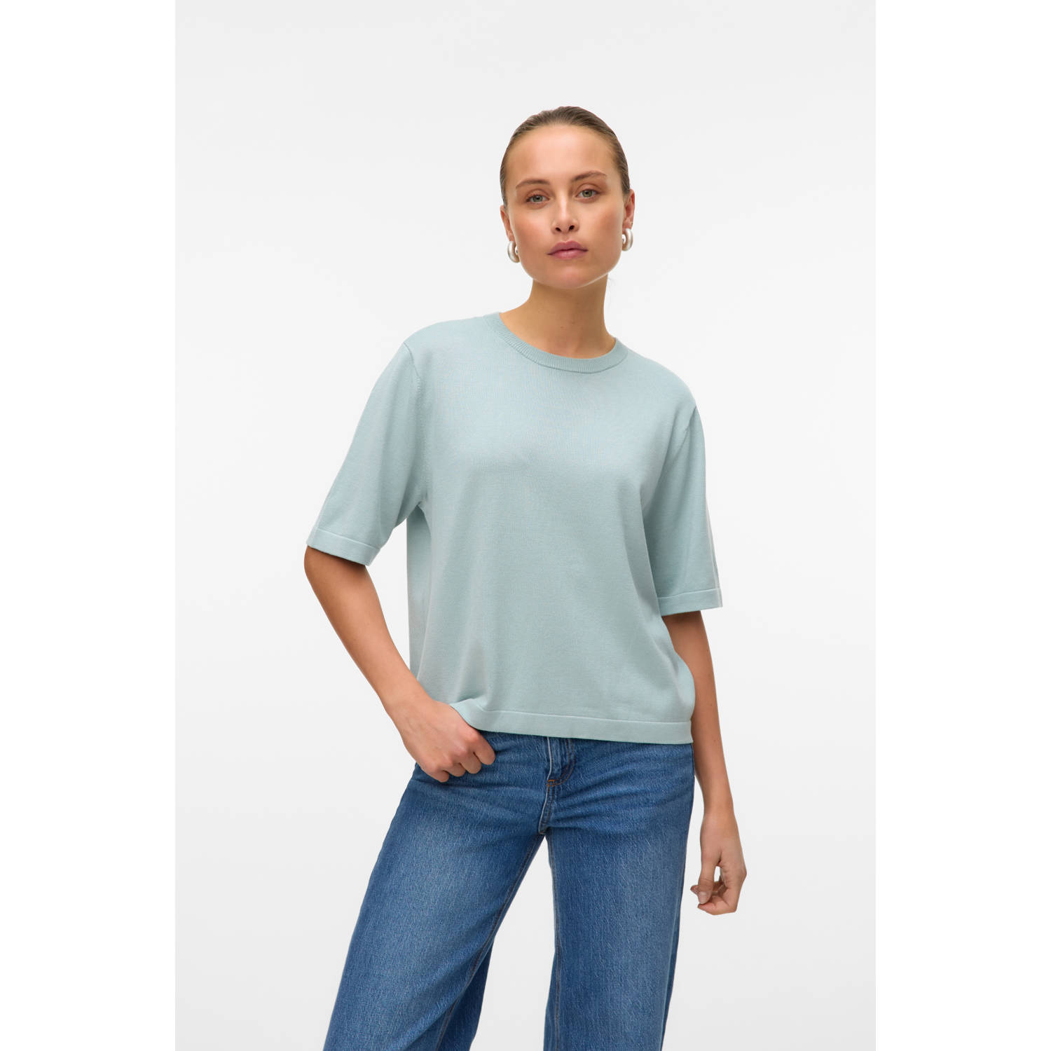 VERO MODA pullover grijsblauw