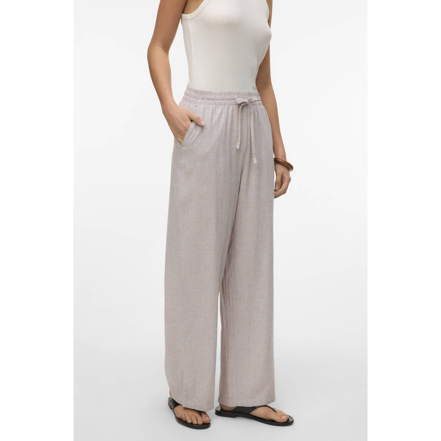Vero Moda Comfortbroek VMLINN LINEN PANTS WVN NOOS