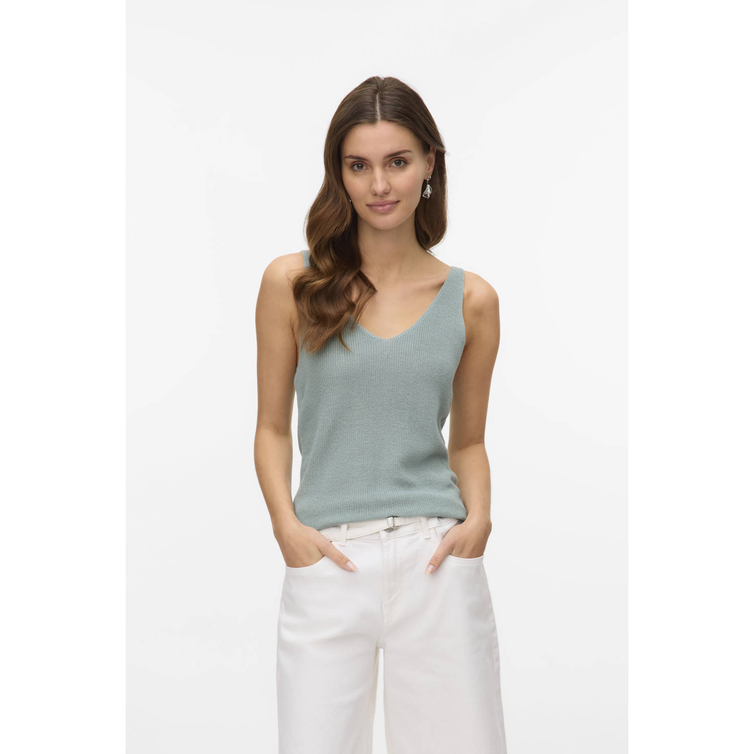 Vero Moda Regular fit tanktop in gebreide look model 'NEWLEX'