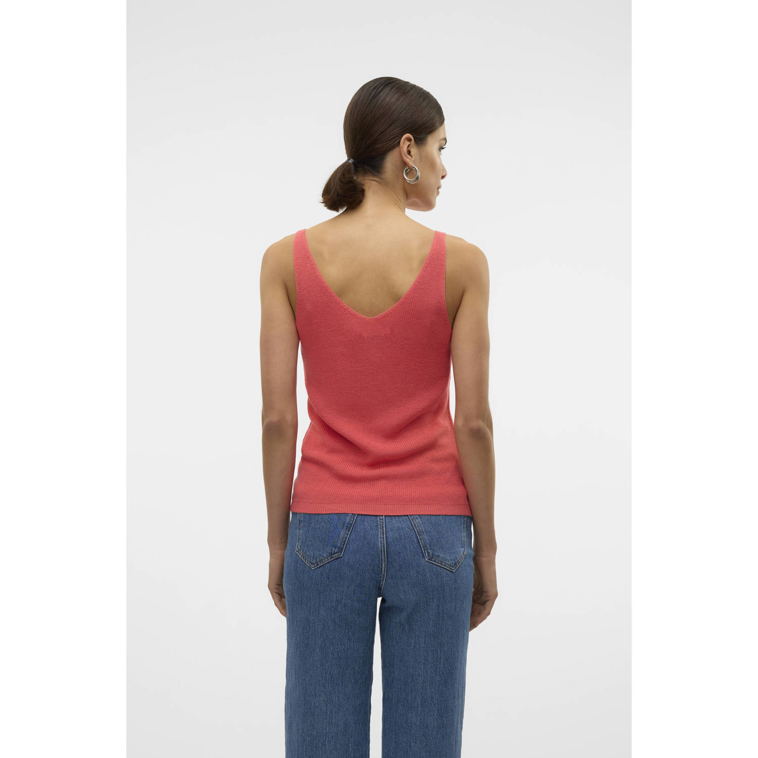 VERO MODA mouwloze top rosé gebreid