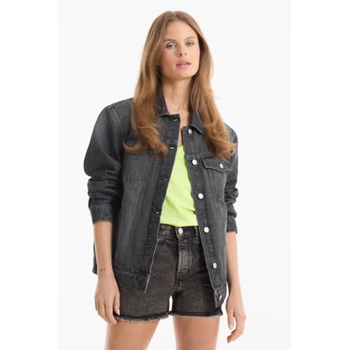 anytime relaxed denim jacket zwart afbeelding