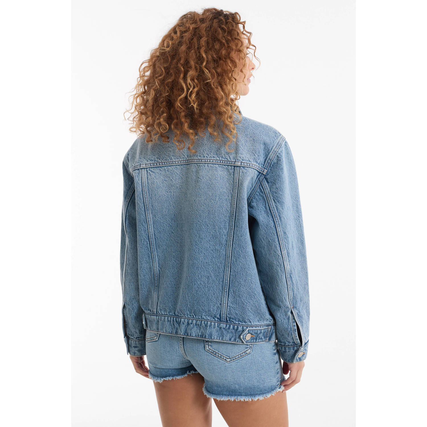 anytime relaxed denim jacket blauw