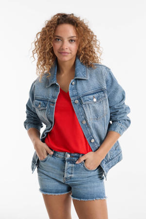 relaxed denim jacket blauw