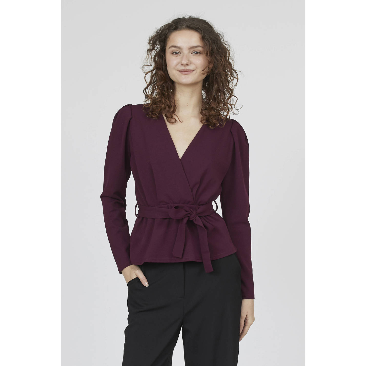 Sisters Point Nasa-Ls Blouse met lange mouwen Red Dames