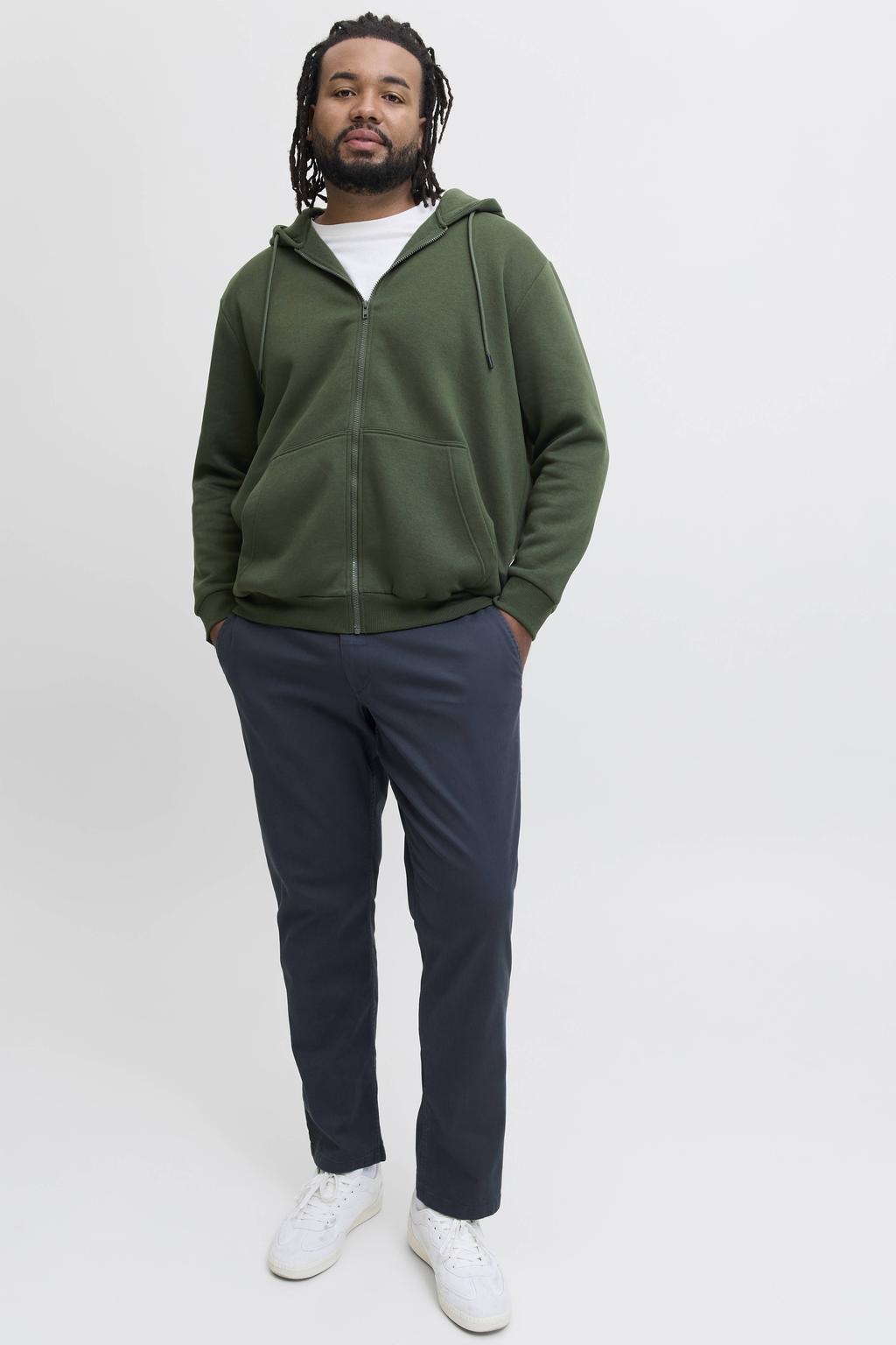 JACK & JONES PLUS SIZE slim chino donkerblauw