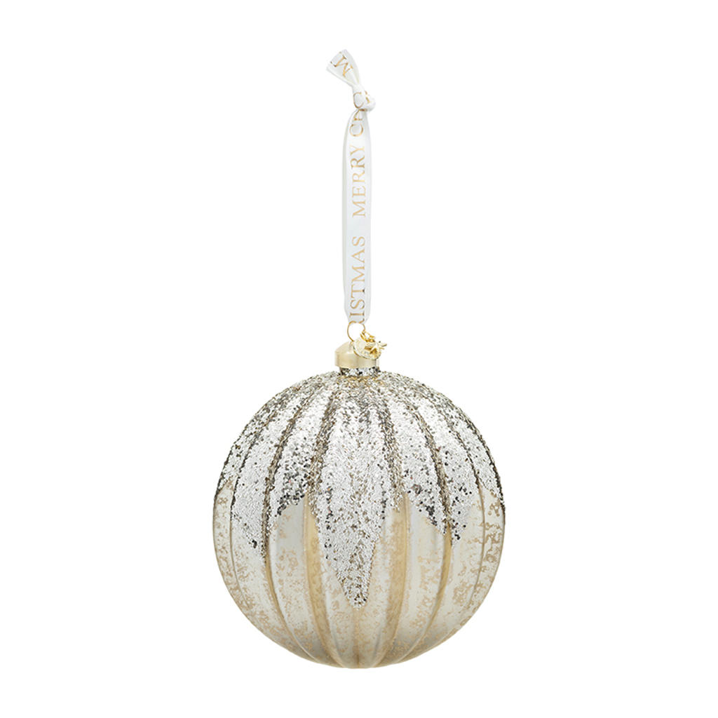 Riviera Maison kerstbal Leave A Little Sparkle  (ø14 cm)