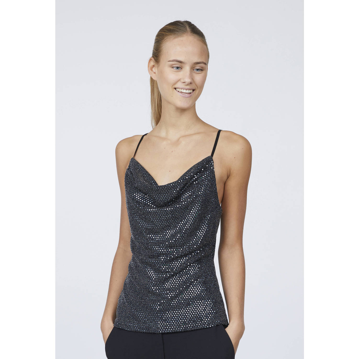 SisterS Point glitter top grijs