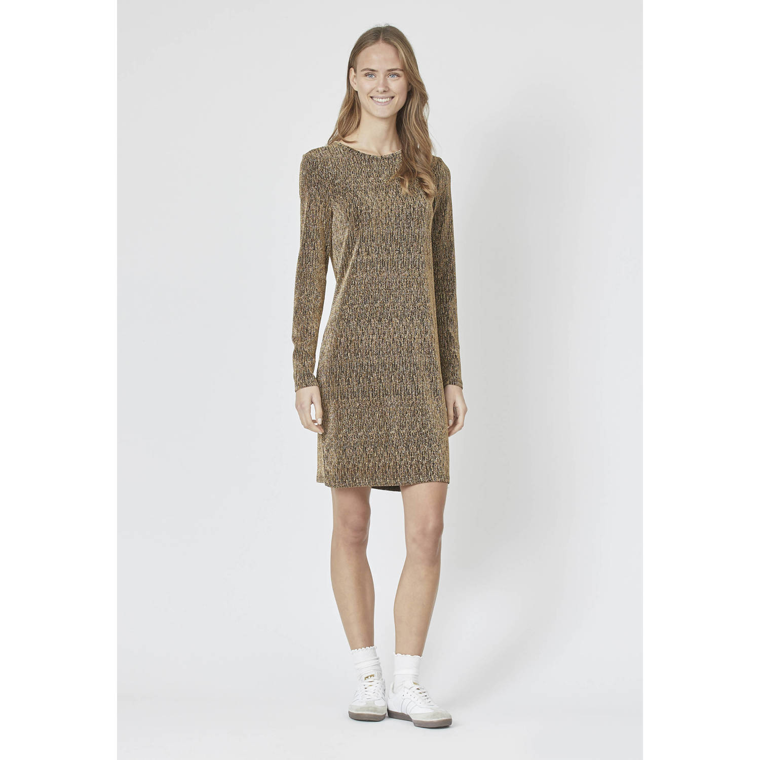 SisterS Point glitterjurk met glitter goud