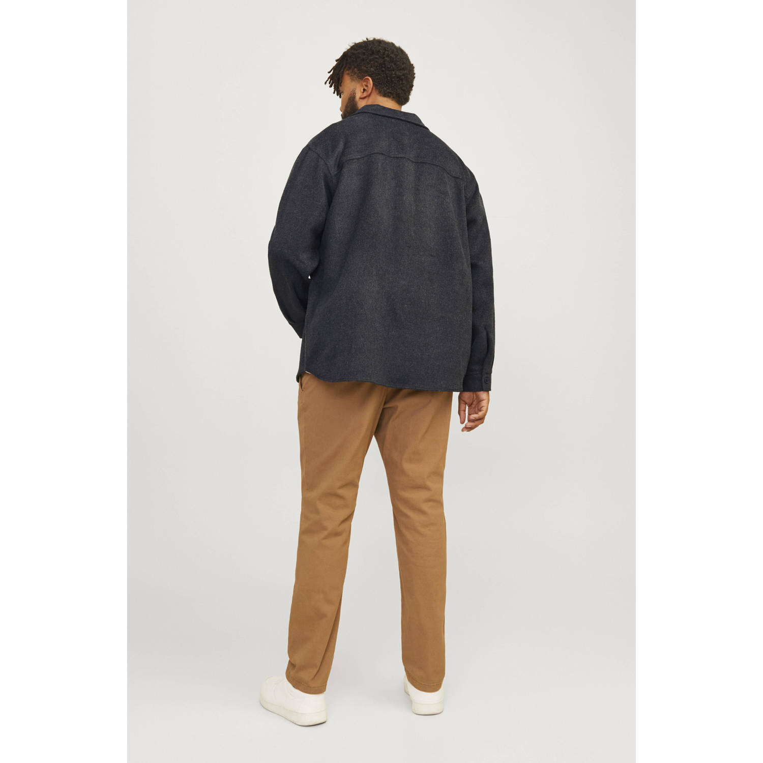 JACK & JONES PLUS SIZE overshirt zwart
