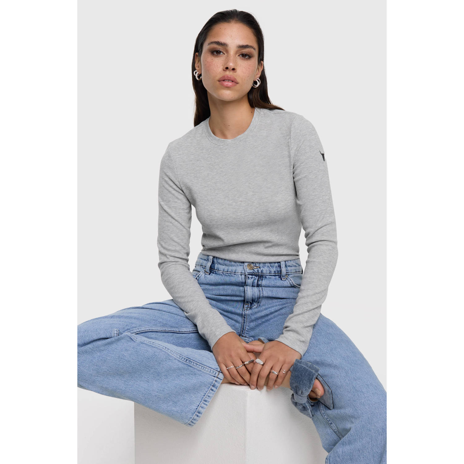 Alix the Label longsleeve grijs melange