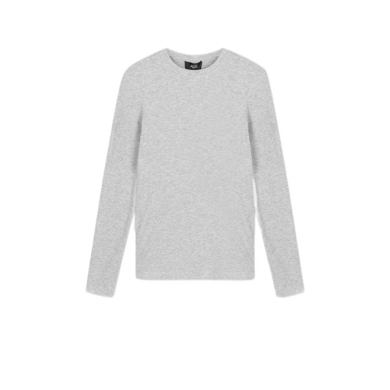 ALIX THE LABEL Dames Tops & T-shirts Ladies Knitted Rib Top Grijs
