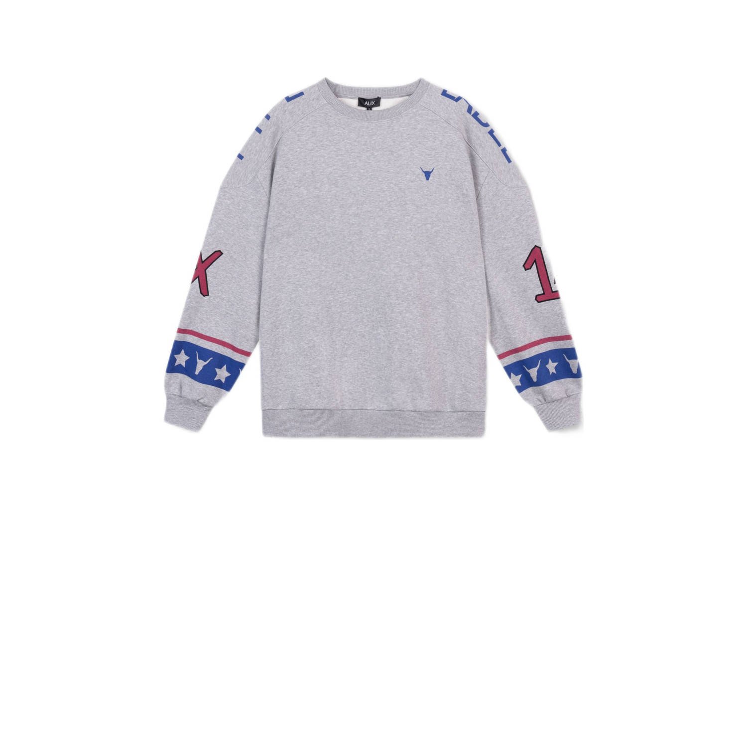 ALIX THE LABEL Dames Truien & Vesten Ladies Knitted Sports Sweater Grijs