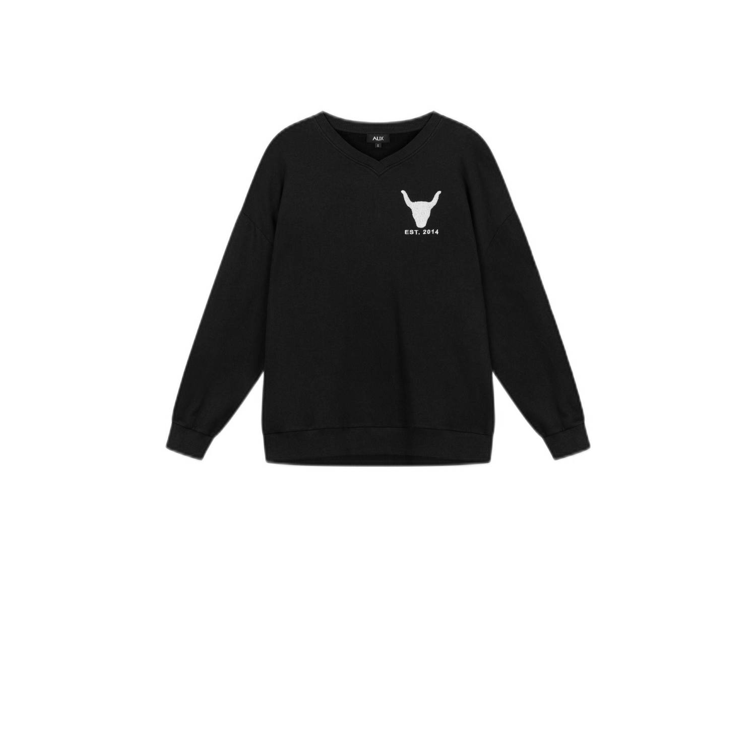ALIX THE LABEL Dames Truien & Vesten Ladies Knitted The Label Sweater Zwart