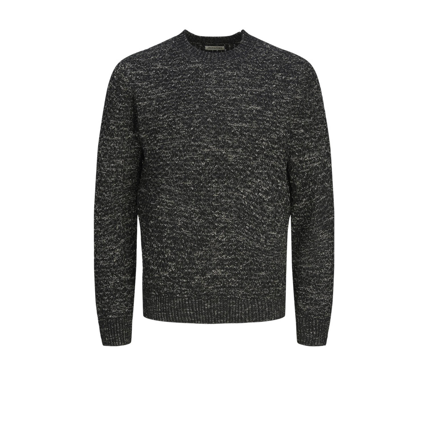 JACK & JONES trui zwart fijn gebreid